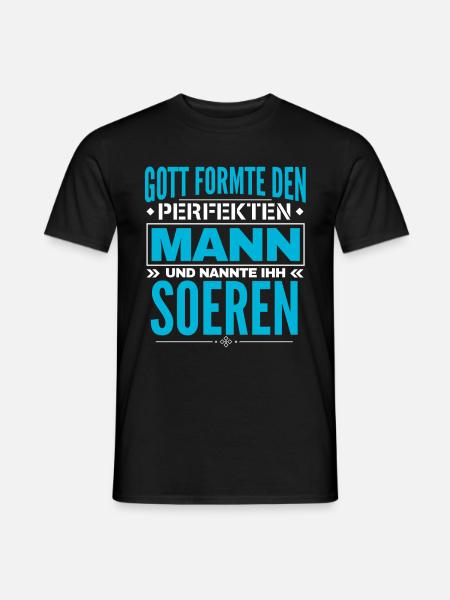 Soeren Name Design - Männer T-Shirt - Schwarz