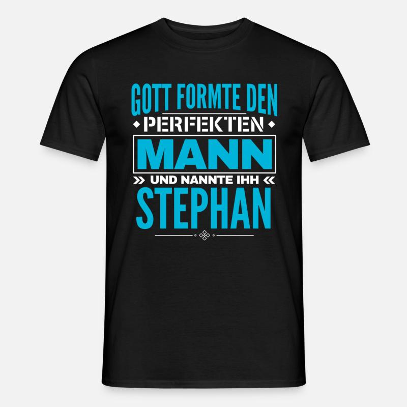 Stephan Name Design - Männer T-Shirt - Schwarz