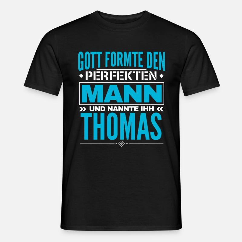 Thomas Name Design - Männer T-Shirt - Schwarz