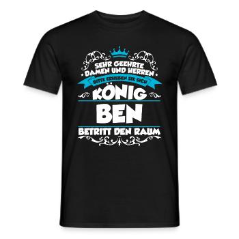 Ben Name Design - Männer T-Shirt - Schwarz - Vorne - AI Model Male 178 light (178cm)