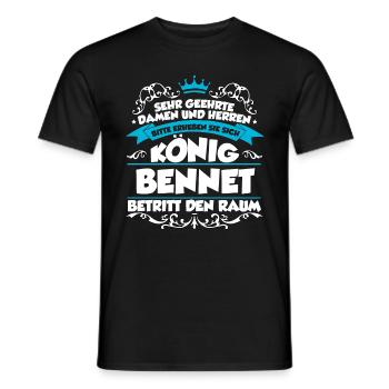 Bennet Name Design - Männer T-Shirt - Schwarz - Vorne - AI Model Male 178 light (178cm)