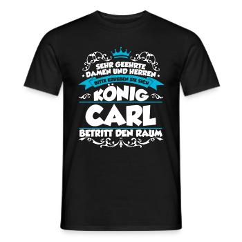 Carl Name Design - Männer T-Shirt - Schwarz - Vorne - AI Model Male 178 light (178cm)