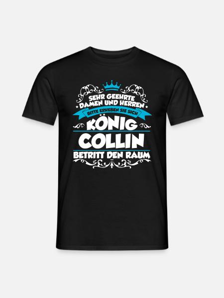 Collin Name Design - Männer T-Shirt - Schwarz
