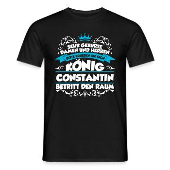 Constantin Name Design - Männer T-Shirt - Schwarz - Vorne - AI Model Male 178 light (178cm)