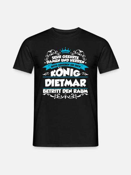 Dietmar Name Design - Männer T-Shirt - Schwarz
