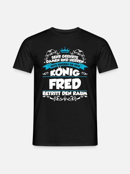 Fred Name Design - Männer T-Shirt - Schwarz