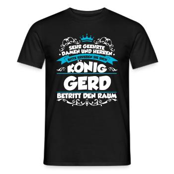 Gerd Name Design - Männer T-Shirt - Schwarz - Vorne - AI Model Male 178 light (178cm)