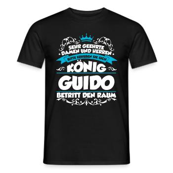 Guido Name Design - Männer T-Shirt - Schwarz - Vorne - AI Model Male 178 light (178cm)