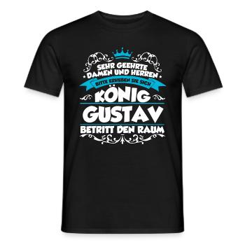 Gustav Name Design - Männer T-Shirt - Schwarz - Vorne - AI Model Male 178 light (178cm)