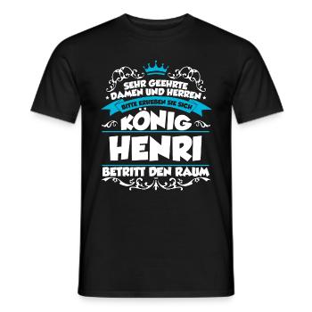 Henri Name Design - Männer T-Shirt - Schwarz - Vorne - AI Model Male 178 light (178cm)
