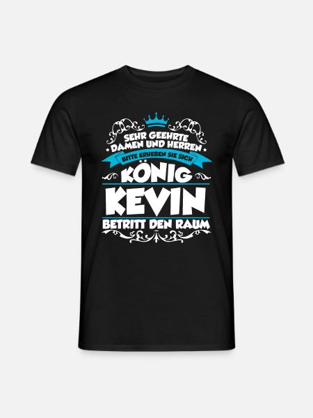 Kevin Name Design - Männer T-Shirt - Schwarz