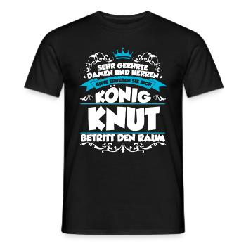 Knut Name Design - Männer T-Shirt - Schwarz - Vorne - AI Model Male 178 light (178cm)