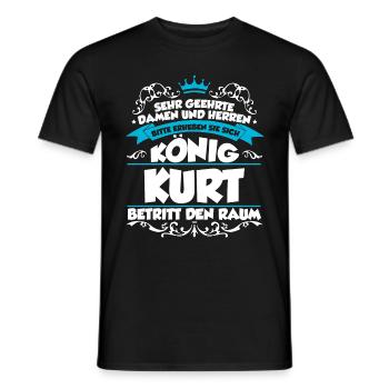 Kurt Name Design - Männer T-Shirt - Schwarz - Vorne - AI Model Male 178 light (178cm)