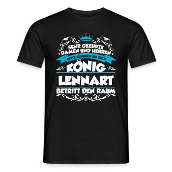 Lennart Name Design - Männer T-Shirt - Schwarz - Vorne - AI Model Male 178 light (178cm)