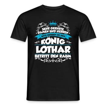 Lothar Name Design - Männer T-Shirt - Schwarz - Vorne - AI Model Male 178 light (178cm)