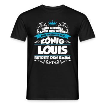 Louis Name Design - Männer T-Shirt - Schwarz - Vorne - AI Model Male 178 light (178cm)
