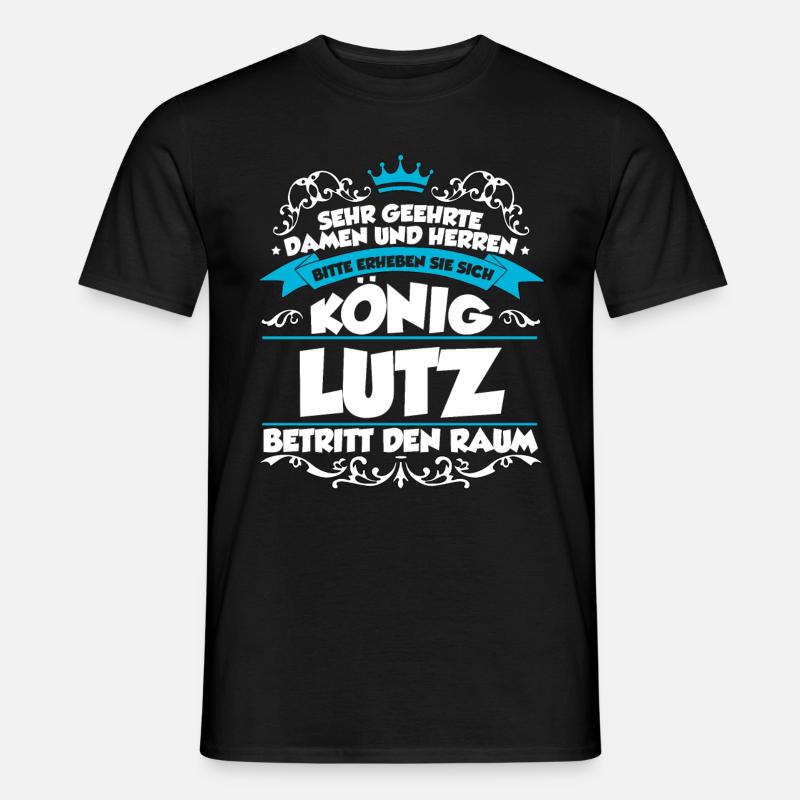 Lutz Name Design - Männer T-Shirt - Schwarz