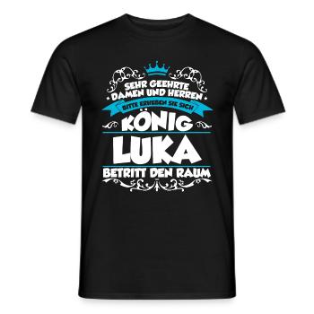 Luka Name Design - Männer T-Shirt - Schwarz - Vorne - AI Model Male 178 light (178cm)