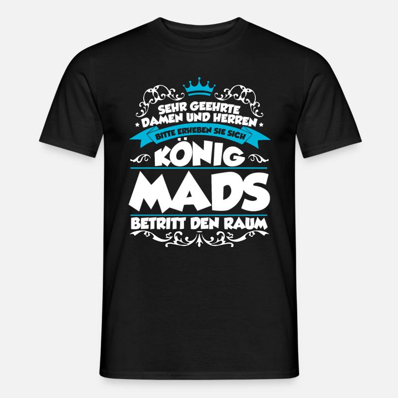 Mads Name Design - Männer T-Shirt - Schwarz