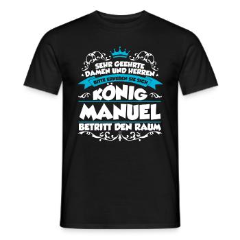 Manuel Name Design - Männer T-Shirt - Schwarz - Vorne - AI Model Male 178 light (178cm)