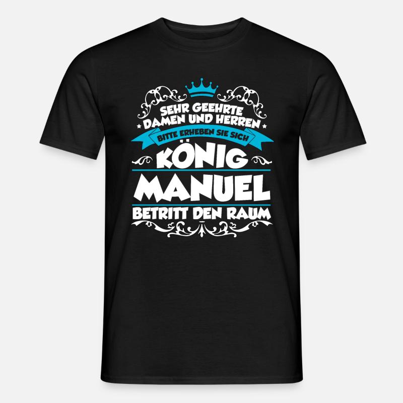 Manuel Name Design - Männer T-Shirt - Schwarz