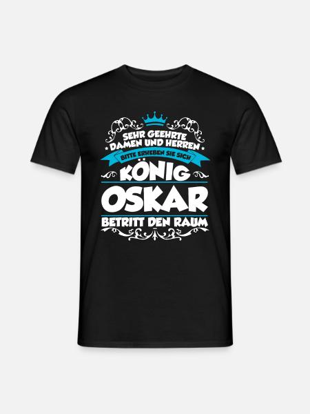 Oskar Name Design - Männer T-Shirt - Schwarz
