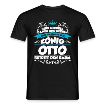 Otto Name Design - Männer T-Shirt - Schwarz - Vorne - AI Model Male 178 light (178cm)