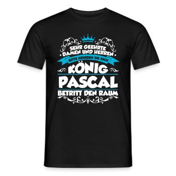 Pascal Name Design - Männer T-Shirt - Schwarz - Vorne - AI Model Male 178 light (178cm)