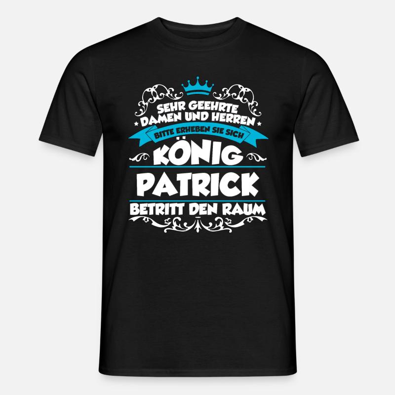 Patrick Name Design - Männer T-Shirt - Schwarz