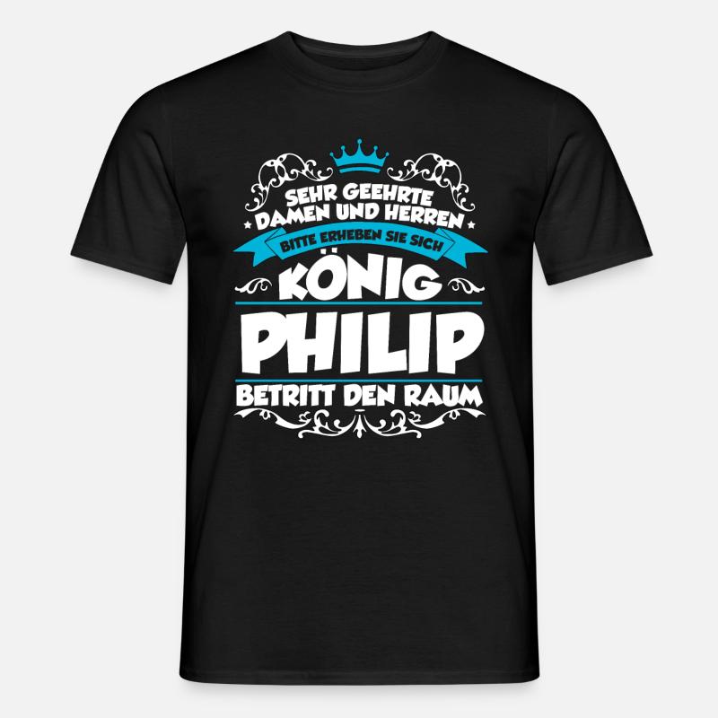 Philip Name Design - Männer T-Shirt - Schwarz