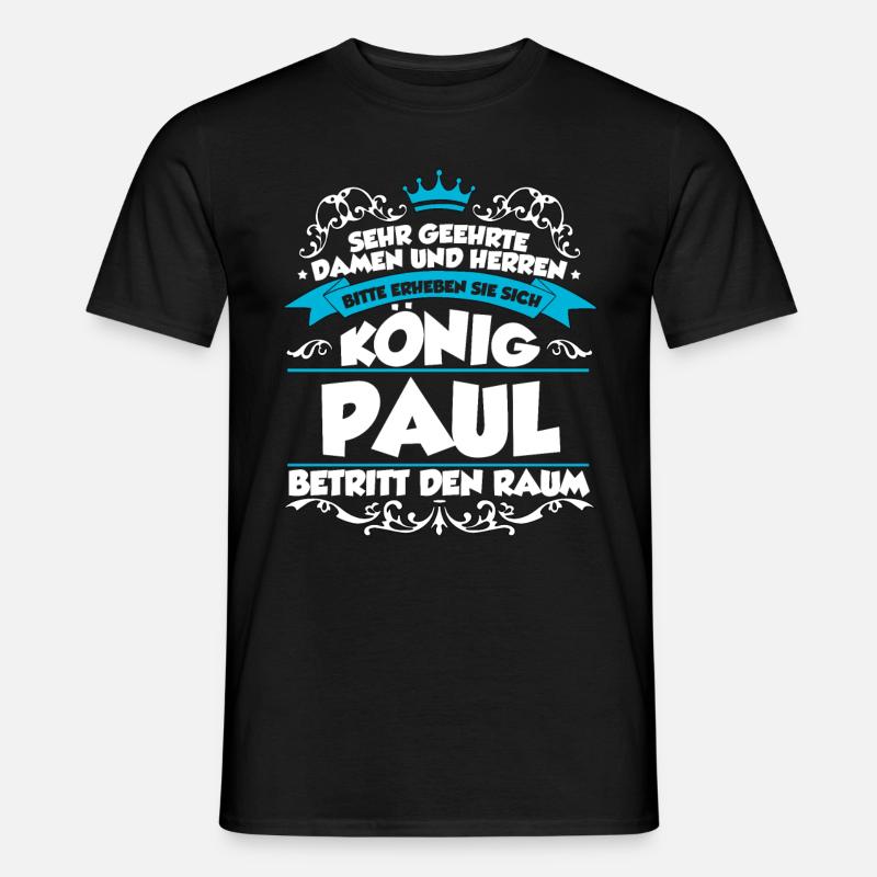 Paul Name Design - Männer T-Shirt - Schwarz