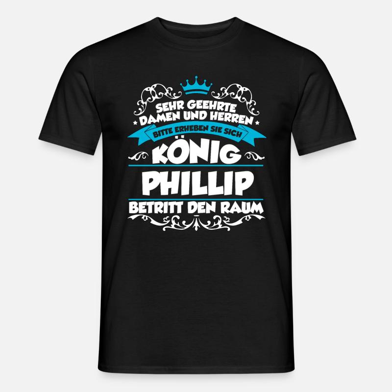 Phillip Name Design - Männer T-Shirt - Schwarz
