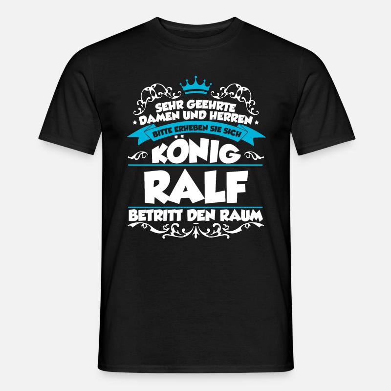 Ralf Name Design - Männer T-Shirt - Schwarz