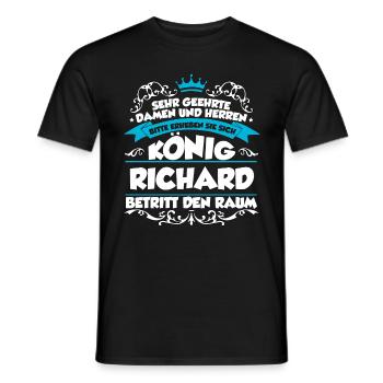 Richard Name Design - Männer T-Shirt - Schwarz - Vorne - AI Model Male 178 light (178cm)