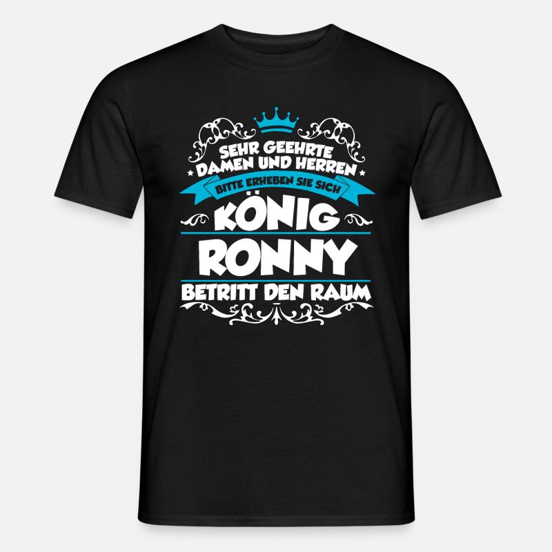 Ronny Name Design - Männer T-Shirt - Schwarz