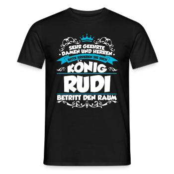 Rudi Name Design - Männer T-Shirt - Schwarz - Vorne - AI Model Male 178 light (178cm)