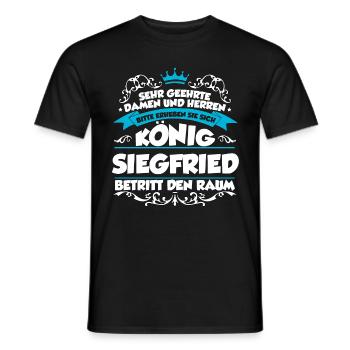 Siegfried Name Design - Männer T-Shirt - Schwarz - Vorne - AI Model Male 178 light (178cm)