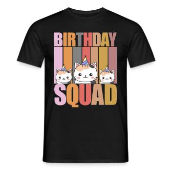 Birthday Squad - Celebrate with Your Crew Funny Ca - Men's T-Shirt - black - Front - AI Model Male 178 light (178cm)