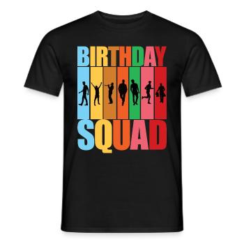 Birthday Squad - Celebrate with Your Boys Crew Squ - Men's T-Shirt - black - Front - AI Model Male 178 light (178cm)
