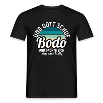 Bruno - Männer T-Shirt - Schwarz - Vorne - AI Model Male 178 light (178cm)