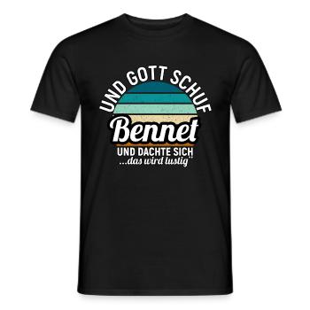 Bernd - Männer T-Shirt - Schwarz - Vorne - AI Model Male 178 light (178cm)