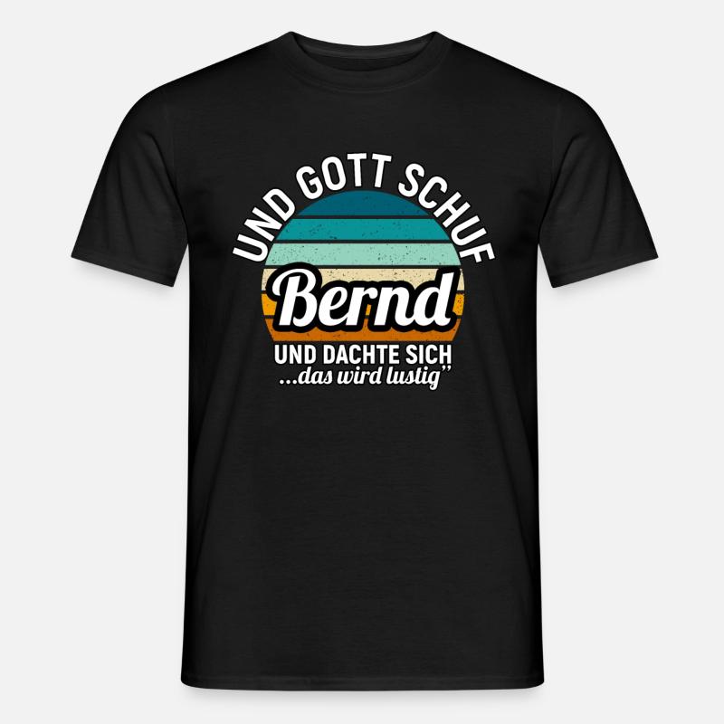 Bernhard - Männer T-Shirt - Schwarz
