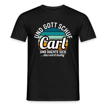 Christian - Männer T-Shirt - Schwarz - Vorne - AI Model Male 178 light (178cm)