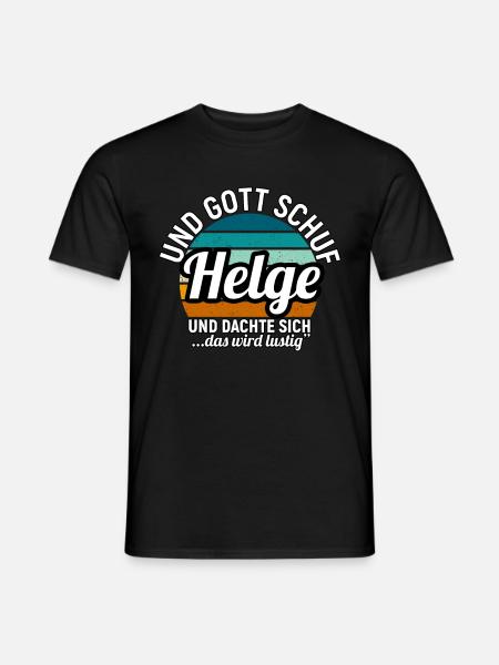 Helge - Männer T-Shirt - Schwarz