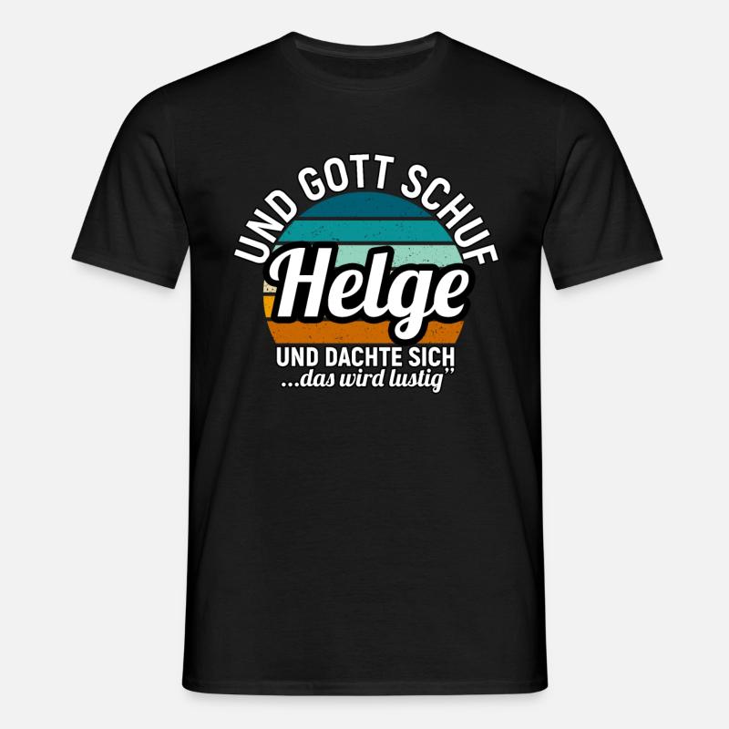 Helge - Männer T-Shirt - Schwarz