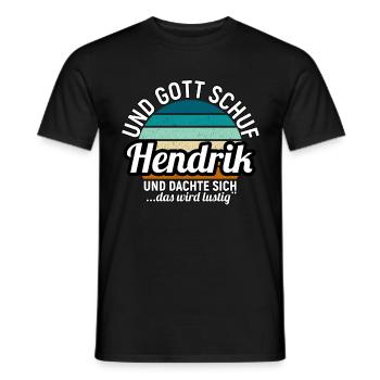 Hendrik - Männer T-Shirt - Schwarz - Vorne - AI Model Male 178 light (178cm)
