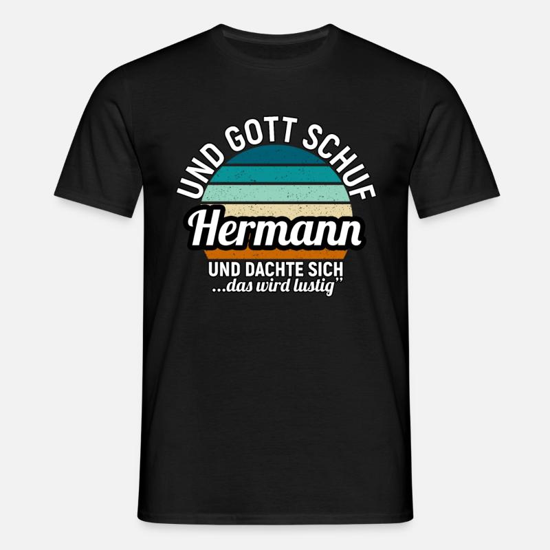 Hermann - Männer T-Shirt - Schwarz