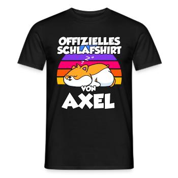 Offizielles Schlafshirt Von Axel - Männer T-Shirt - Schwarz - Vorne - AI Model Male 178 light (178cm)