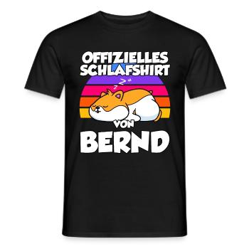 Offizielles Schlafshirt Von Bernd - Männer T-Shirt - Schwarz - Vorne - AI Model Male 178 light (178cm)