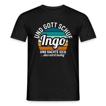 Ingo - Männer T-Shirt - Schwarz - Vorne - AI Model Male 178 light (178cm)